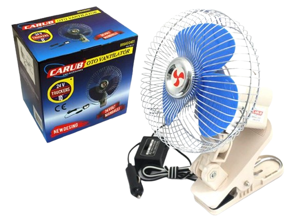 ARAÇ VANTİLATÖRÜ 24 VOLT 10'' İNCH MANDALLI