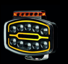 OVAL FULL LED ÇİFT RENK ANİMASYONLU SİS/DRIVING LAMBASI 12–24VOLT / (ÇAKARLI)
